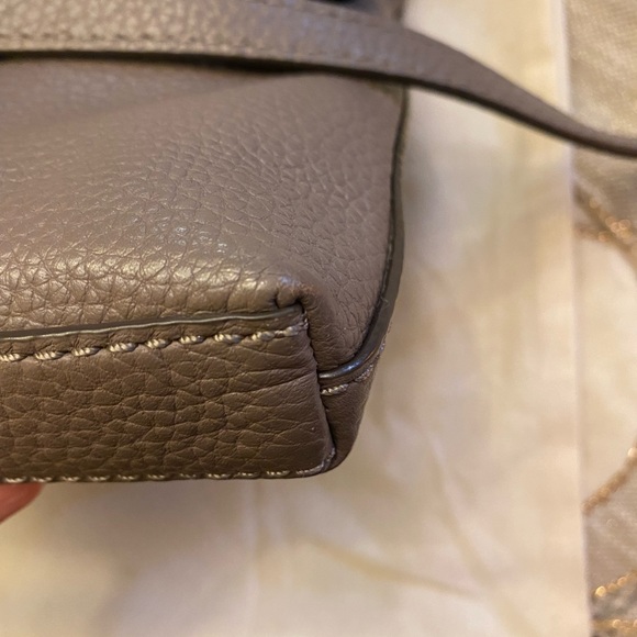 Tory Burch MCGRAW FOLD-OVER CROSSBODY, Silver Maple - Picture 4 of 14